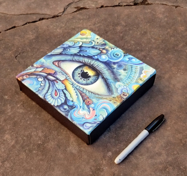 Blue Small Stretched Canvas 8 x 8
