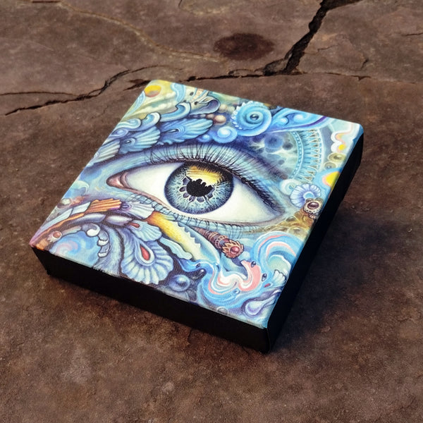 Blue Small Stretched Canvas 8 x 8