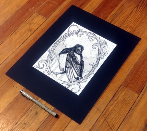 Magpie Original Ink Drawing