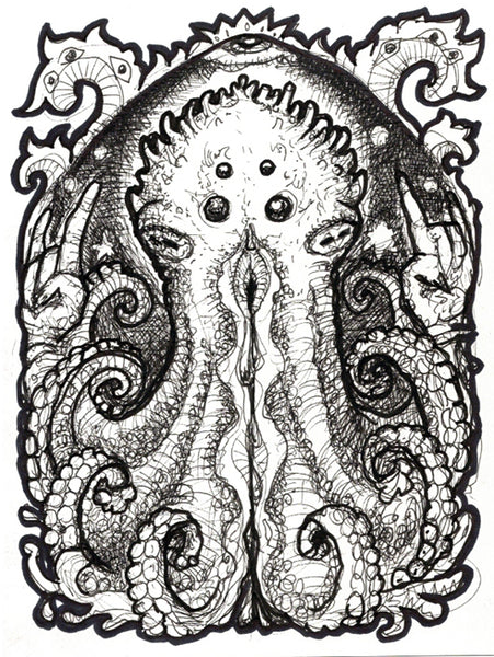 Cthulu Original Ink Drawing