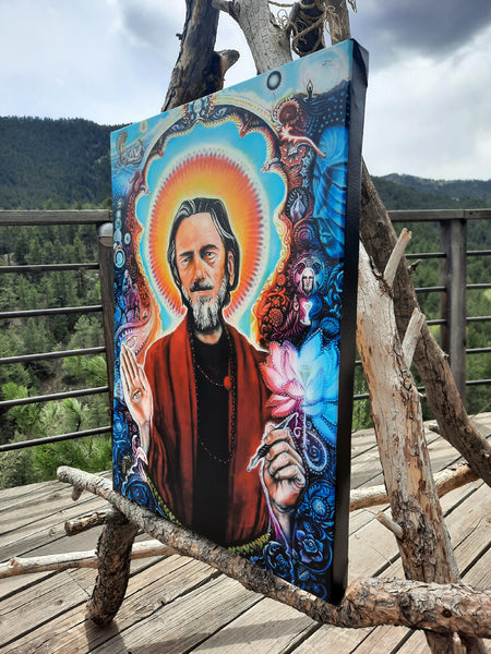 Portrait of Alan Watts Stretched Canvas 18 x 25