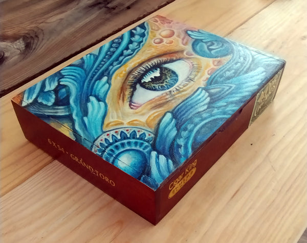 "Cigar King" - Original Painting / Stash Box