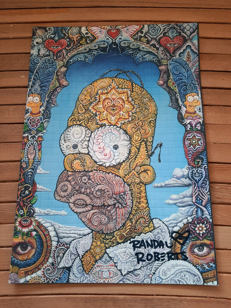 "Homer" Blotter Art  - Special Bicycle Day Edition - Full Image AP Signed