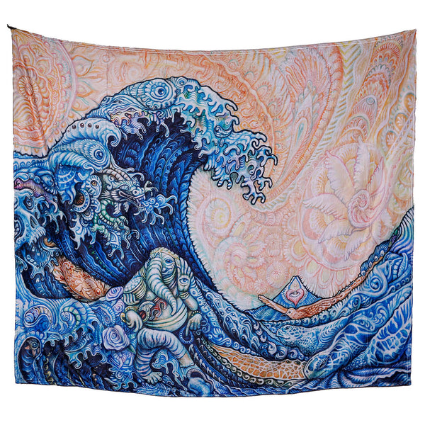 Great Wave Tapestry 45 X 30 inches
