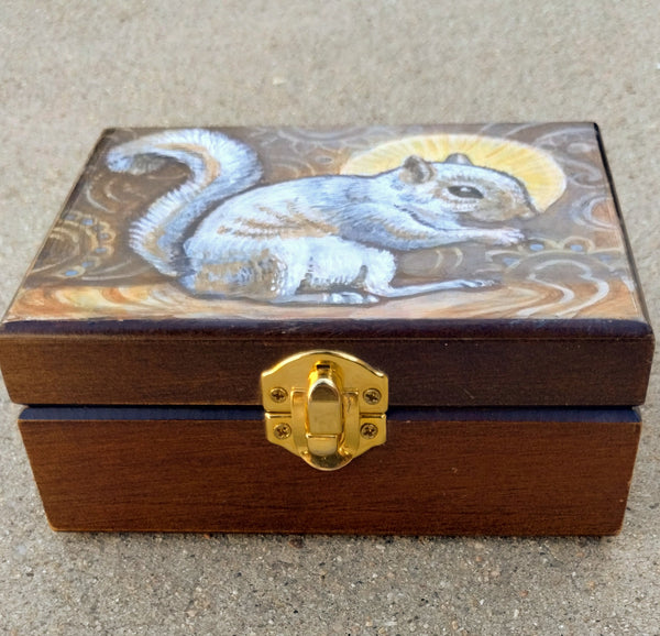 Original Painting / Squirrel Box Stash Box