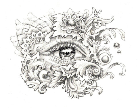 Autumn Angel Eye (One) | Original Pencil Drawing