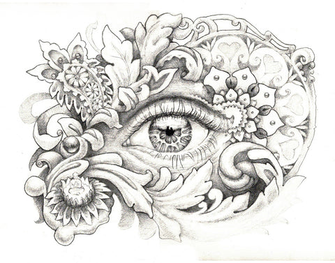 Autumn Angel Eye (Two) | Original Pencil Drawing