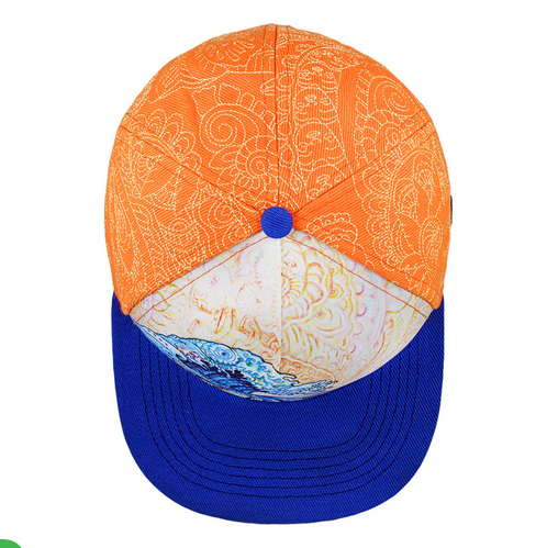 Great Wave Remix Orange & Blue Fitted | Grassroots X RR Hat