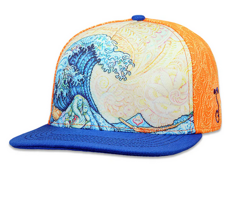 Great Wave Remix Orange & Blue Fitted | Grassroots X RR Hat
