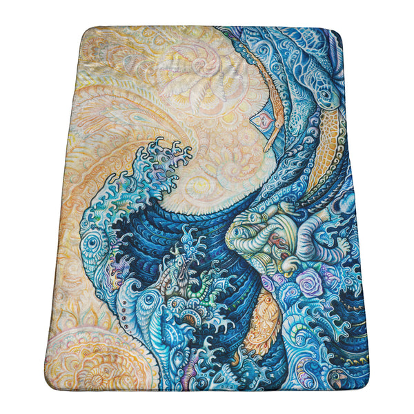 Great Wave Fleece Art Blanket