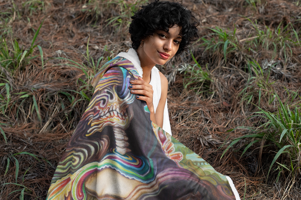 Melty Lisa Fleece Art Blanket