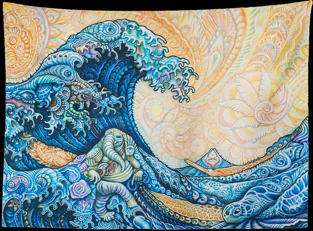 The Great Wave Remix Tapestry
