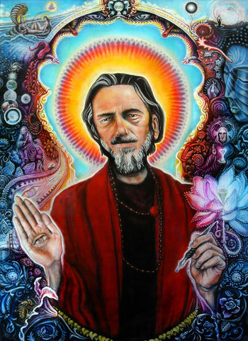 Portrait of Alan Watts Stretched Canvas 18 x 25