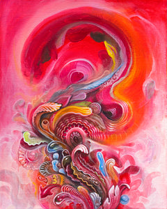 Original Flow Painting "Dragon Tail"