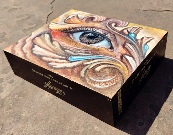 Original Painting / Davidoff Stash Box