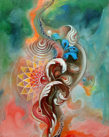 Original Flow Painting "Paramour Ponytail"