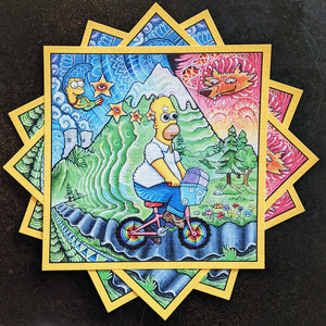 "Lovely Spring Day" Special 2022 Bicycle Day Blotter Art