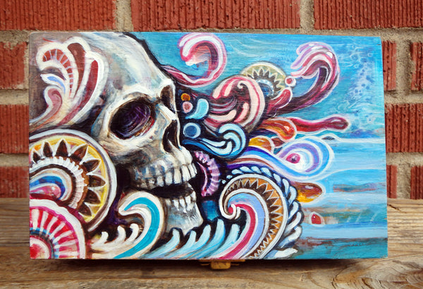 Skull Stash Box Original Painting #4