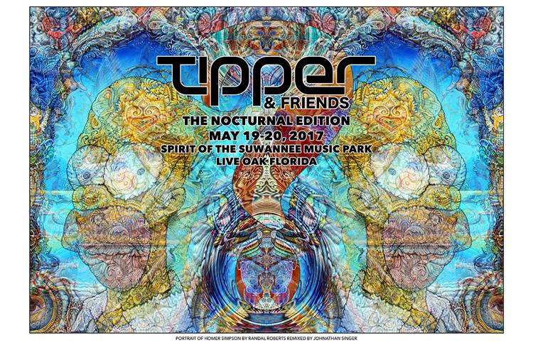 Tipper & Friends show poster - Jonathan Singer Remix
